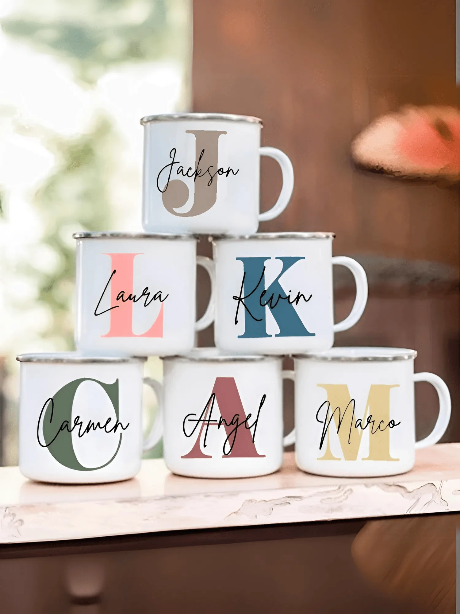 Personalized Initial Name Mug Coffee Cup Bachelorette Party Best Man Bridesmaid Cups Wedding Birthday Christmas Gift for Men Women