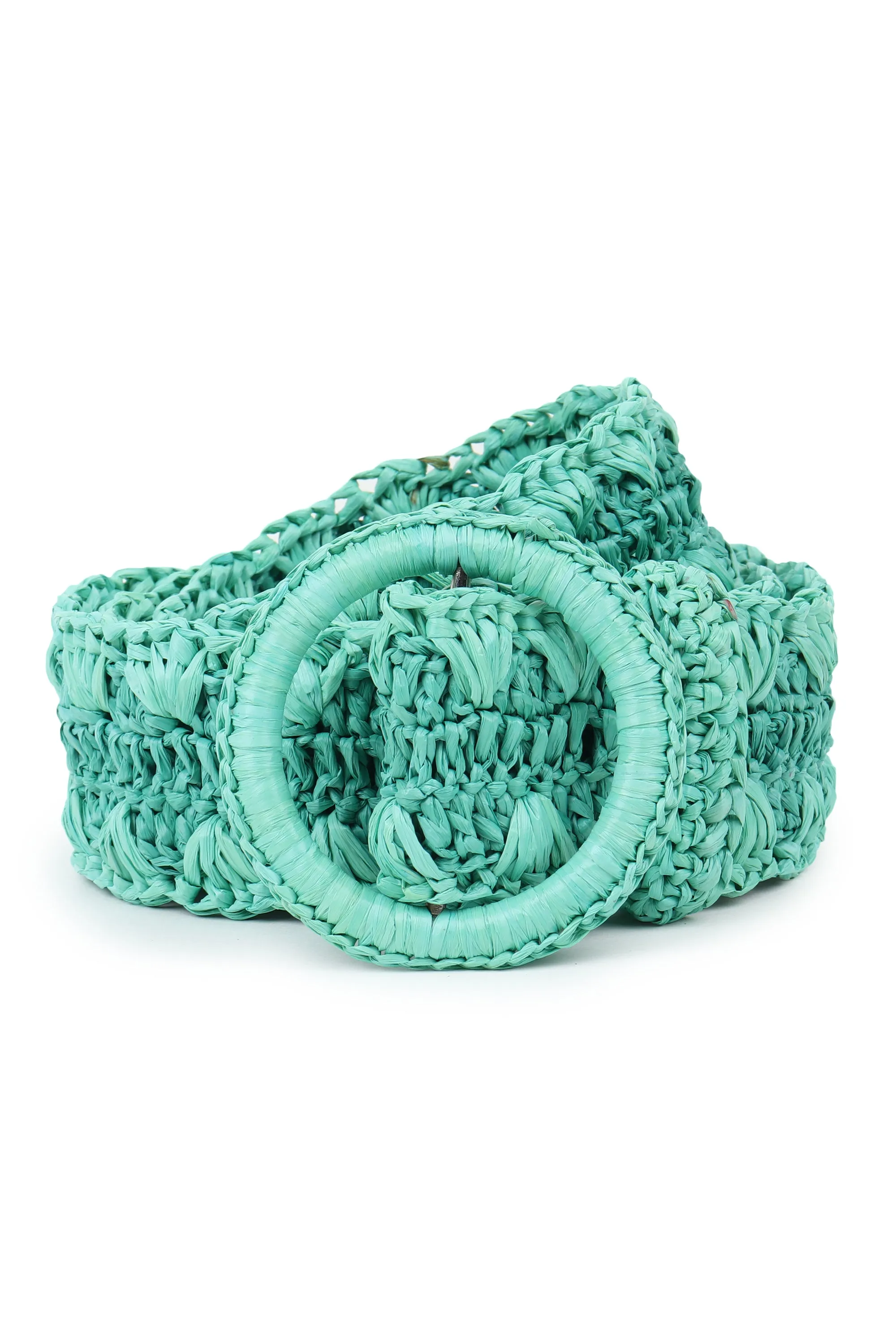 RAFFIA Belt Mint Green two tone