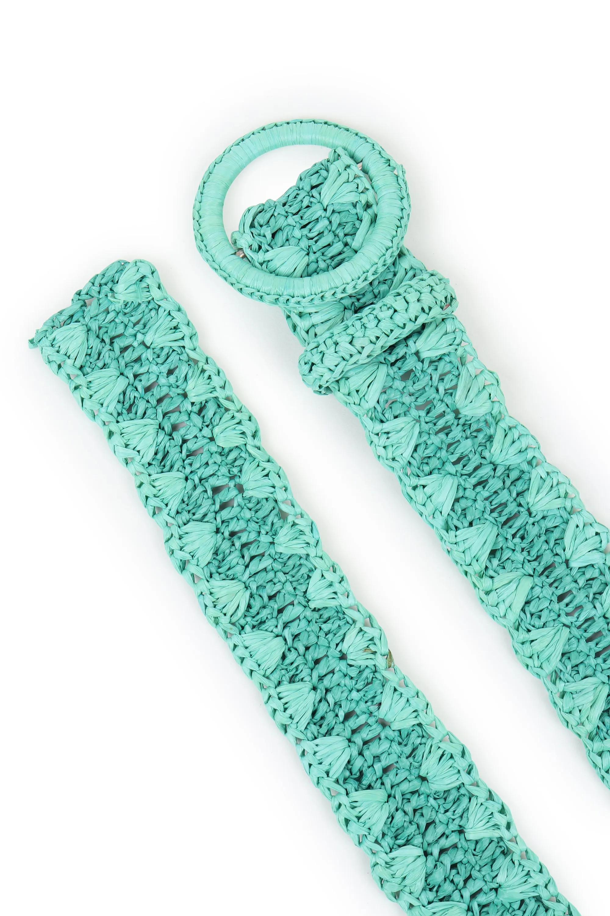 RAFFIA Belt Mint Green two tone