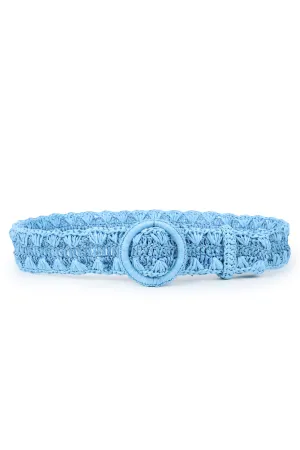 RAFFIA Belt Sky Blue two tone