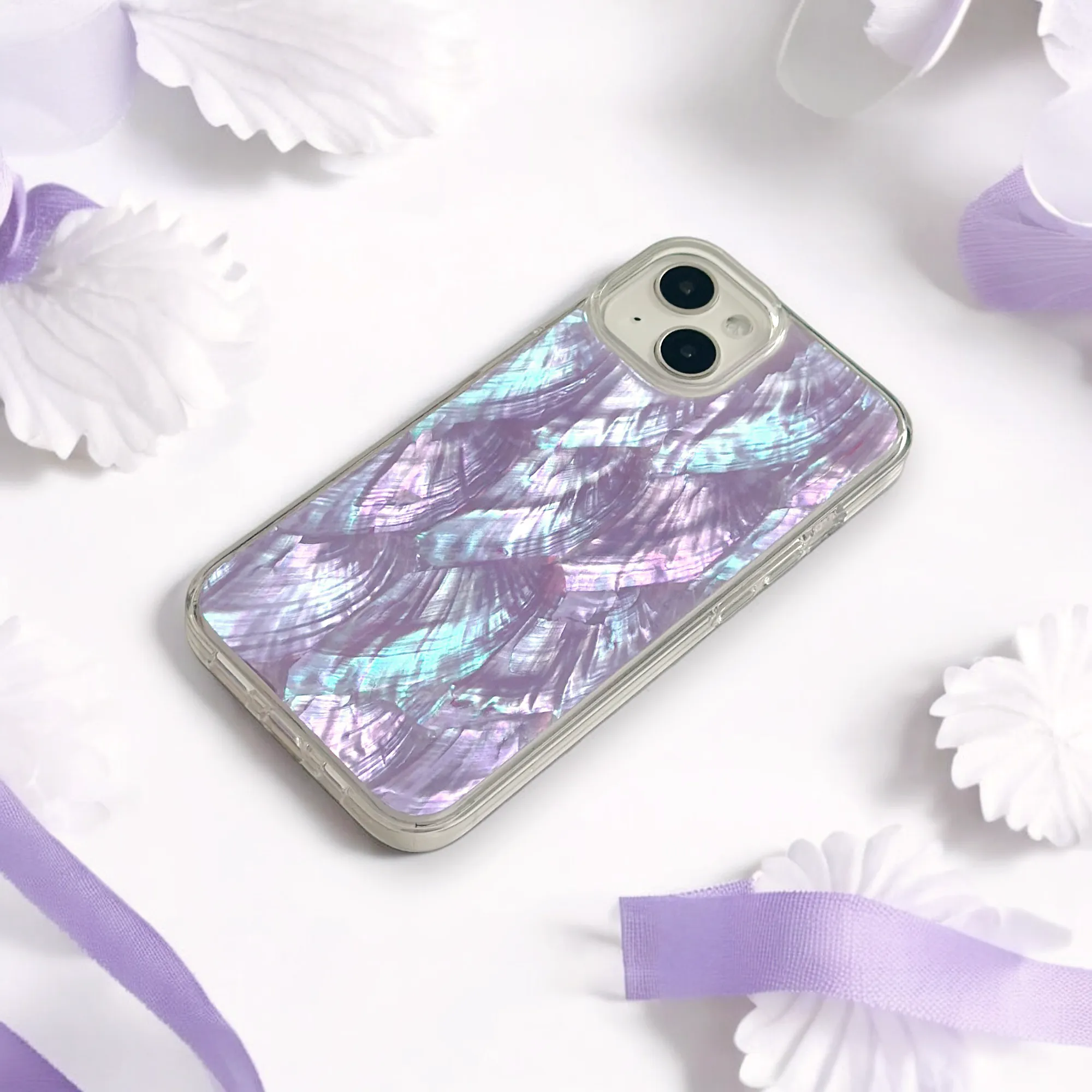 Real Natural Shell Phone Case - Lilac