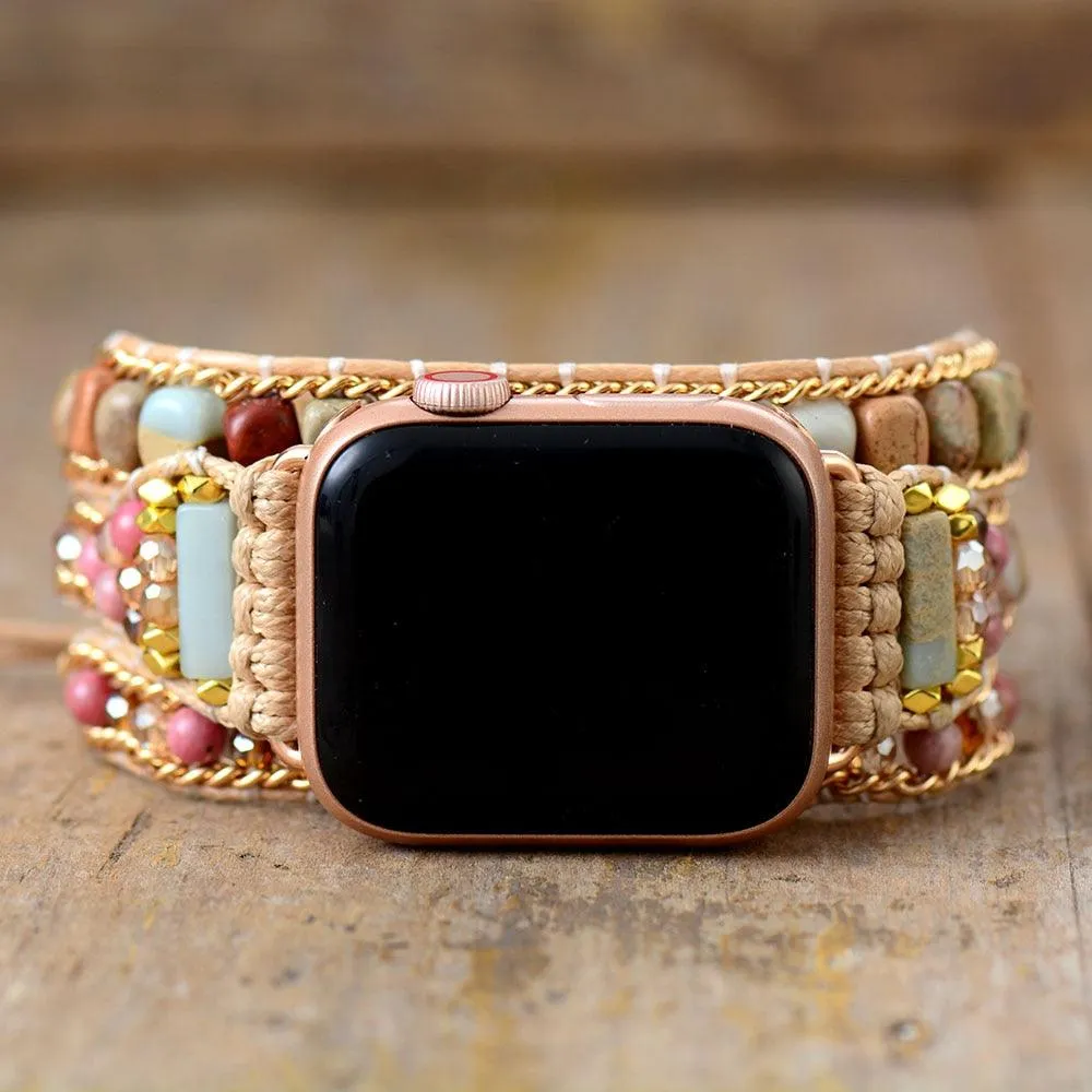 Rhodonite & Jasper Apple Watch Band