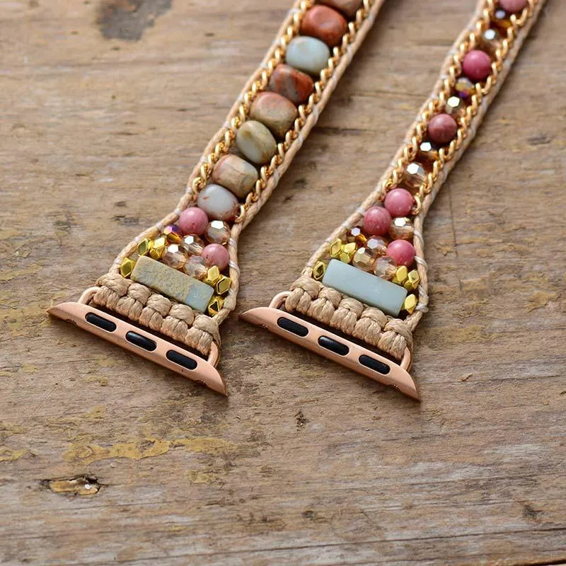 Rhodonite & Jasper Apple Watch Band