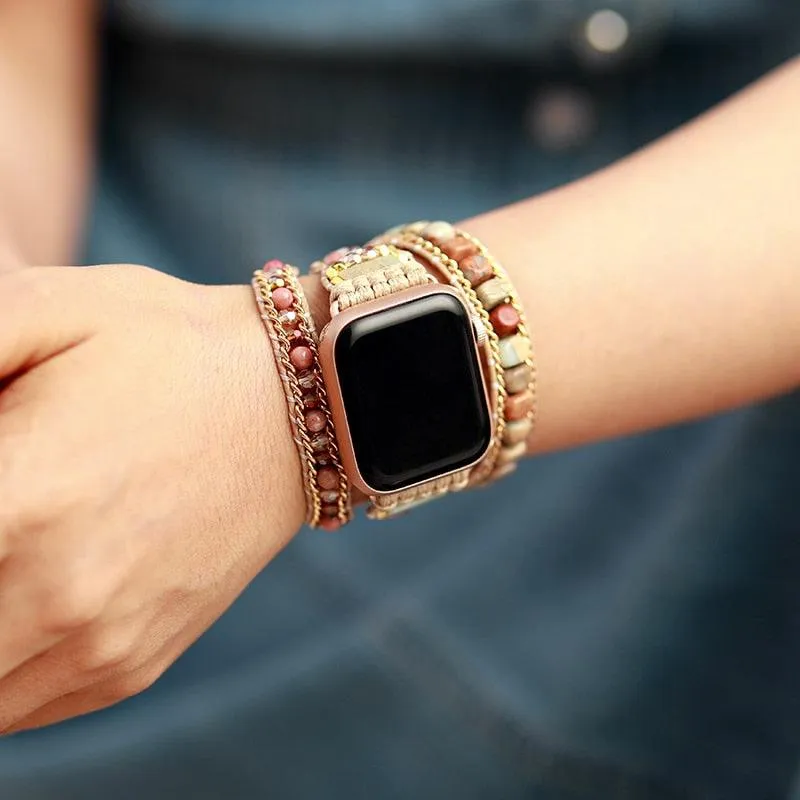 Rhodonite & Jasper Apple Watch Band