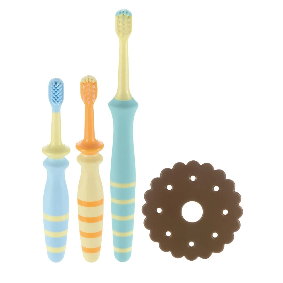 Richell - T.L.I Try Baby Toothbrush Set for Back Teeth (4 Pieces)