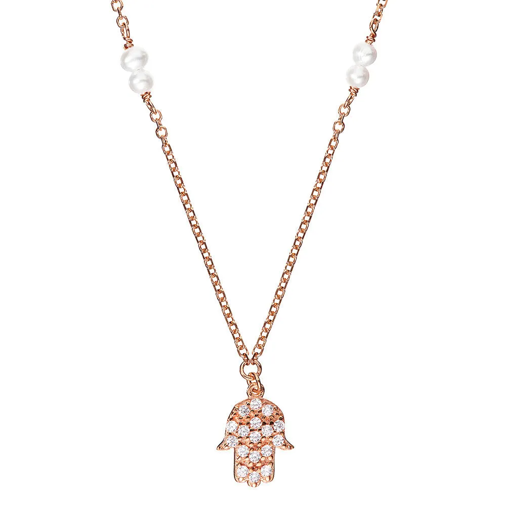 Rose Gold Hamsa Necklace