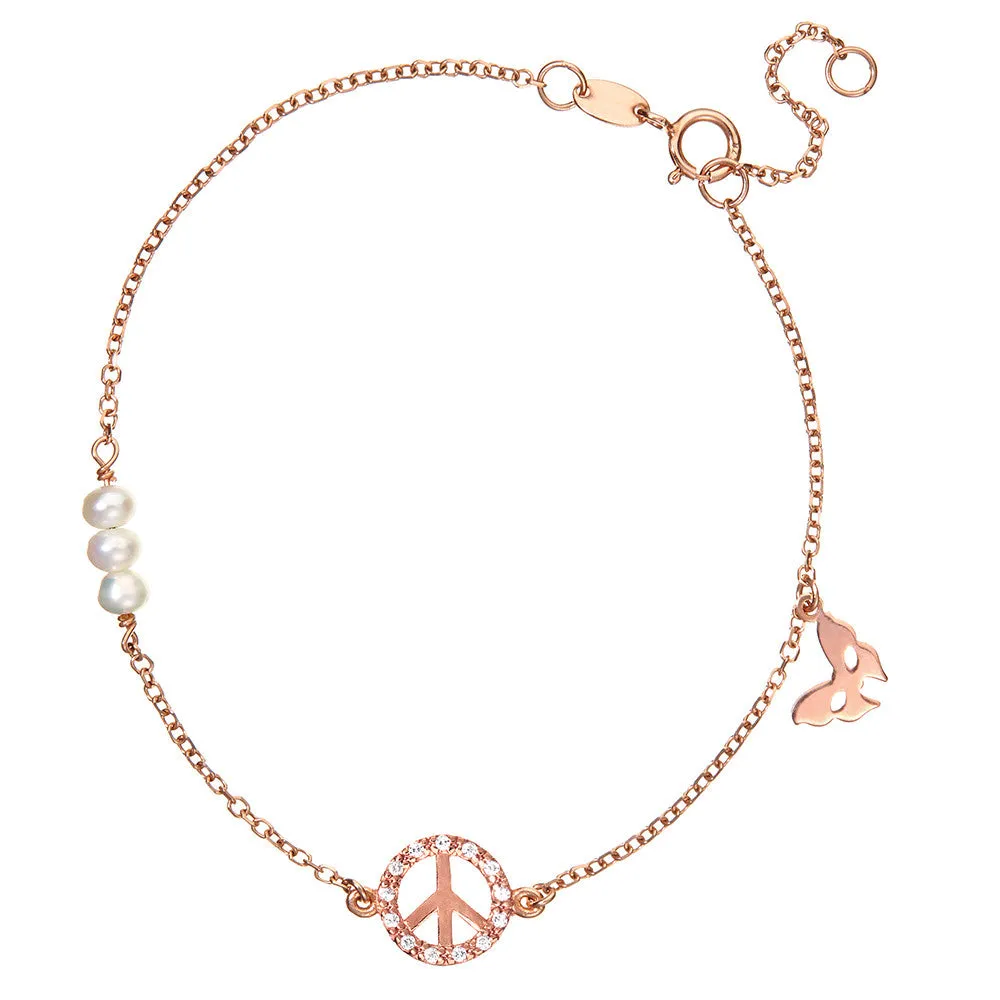 Rose Gold Peace Bracelet