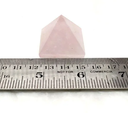 Rose Quartz Crystal Pyramid ~ Rose Quartz Pyramid For Healing, Crystal Grid & Chakra balancing