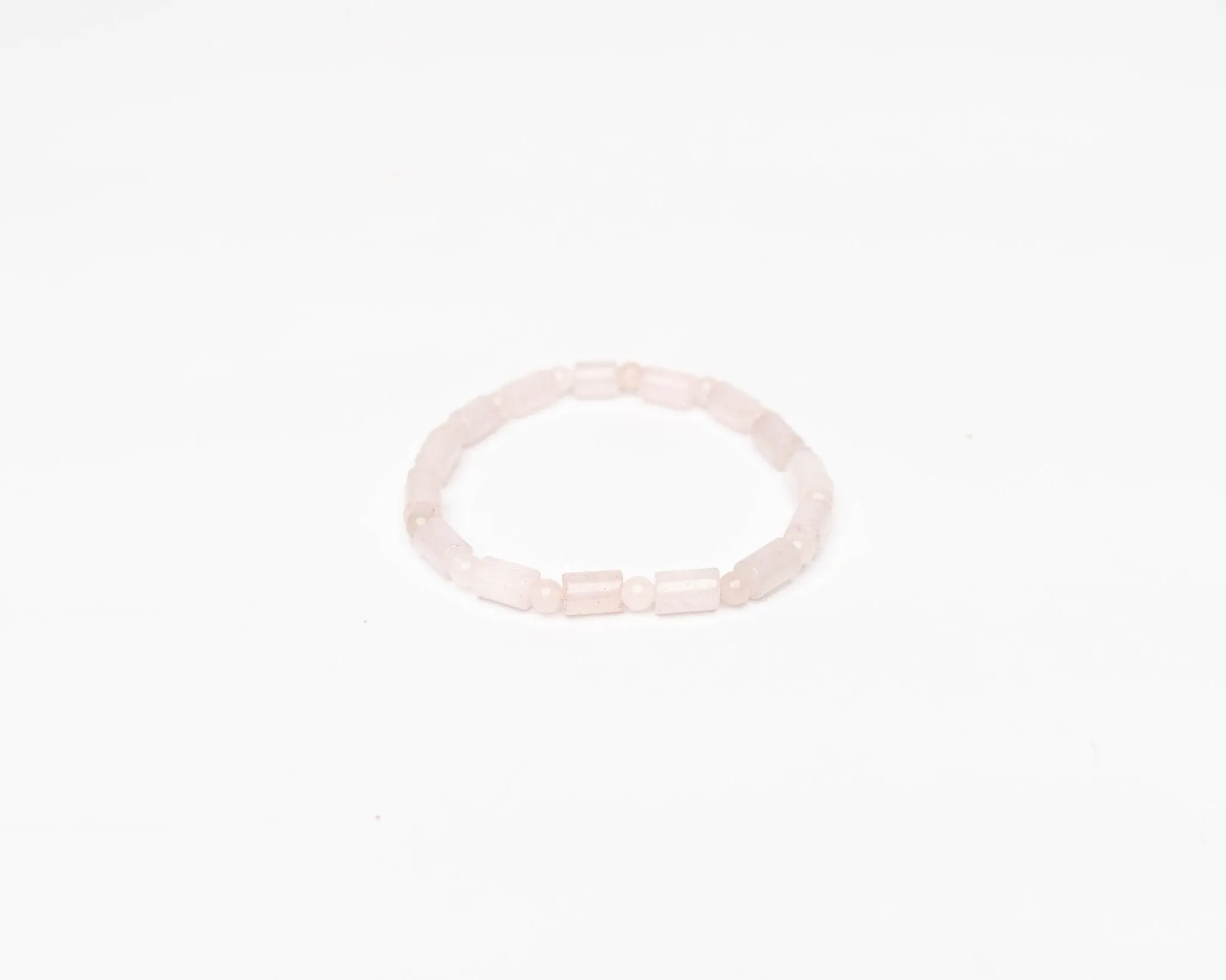 Rose Quartz Cylindrical Bracelet