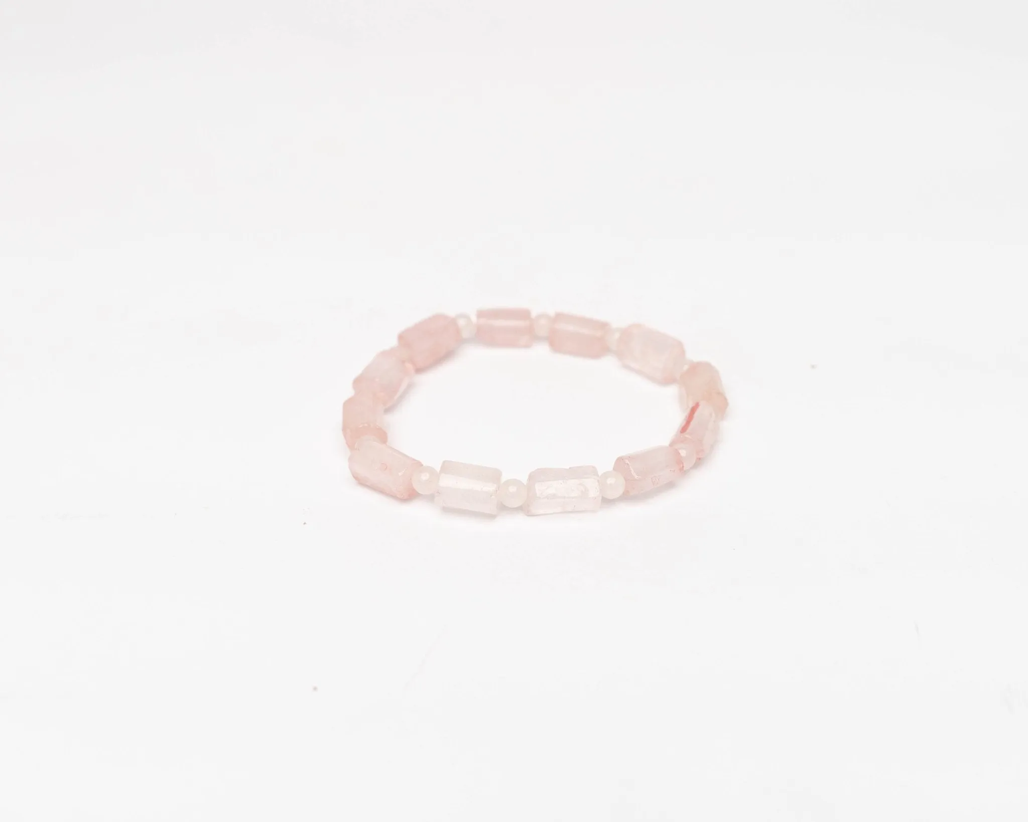 Rose Quartz Cylindrical Bracelet