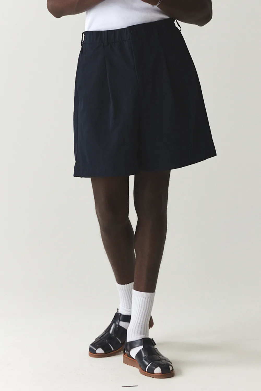 SHORTS PLEATED SS'24 NAVY