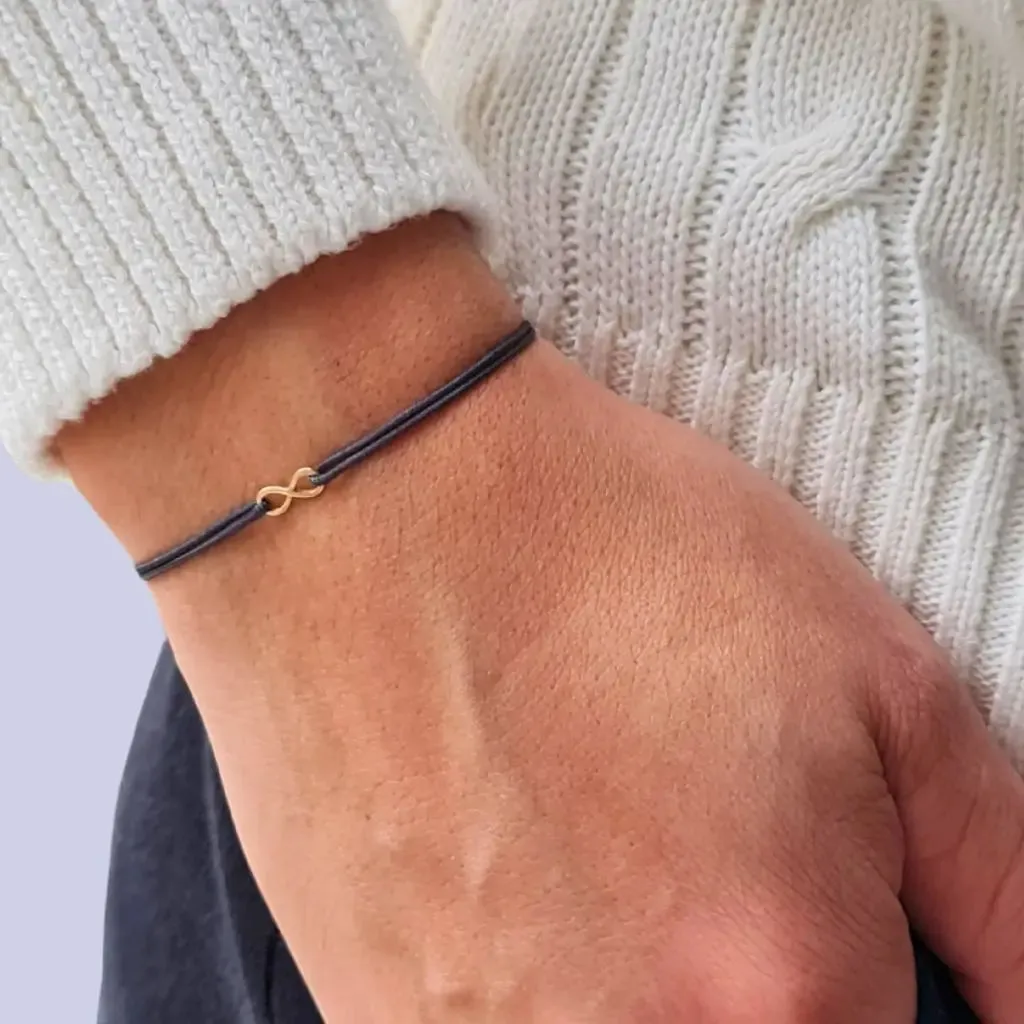 Small 14K Solid Gold Infinity Bracelet