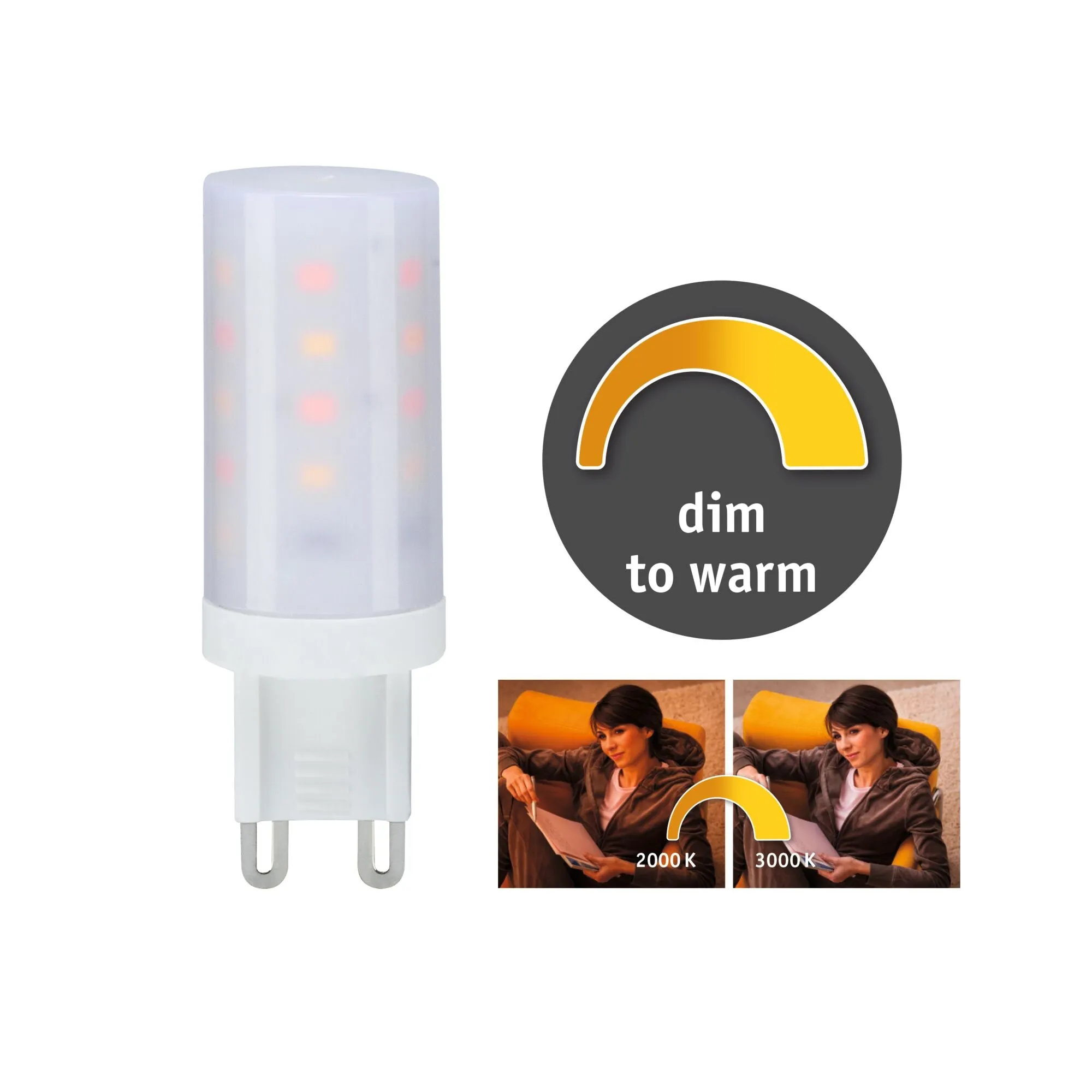 Standard LED Pin Base Bulb 4W Dim to Warm