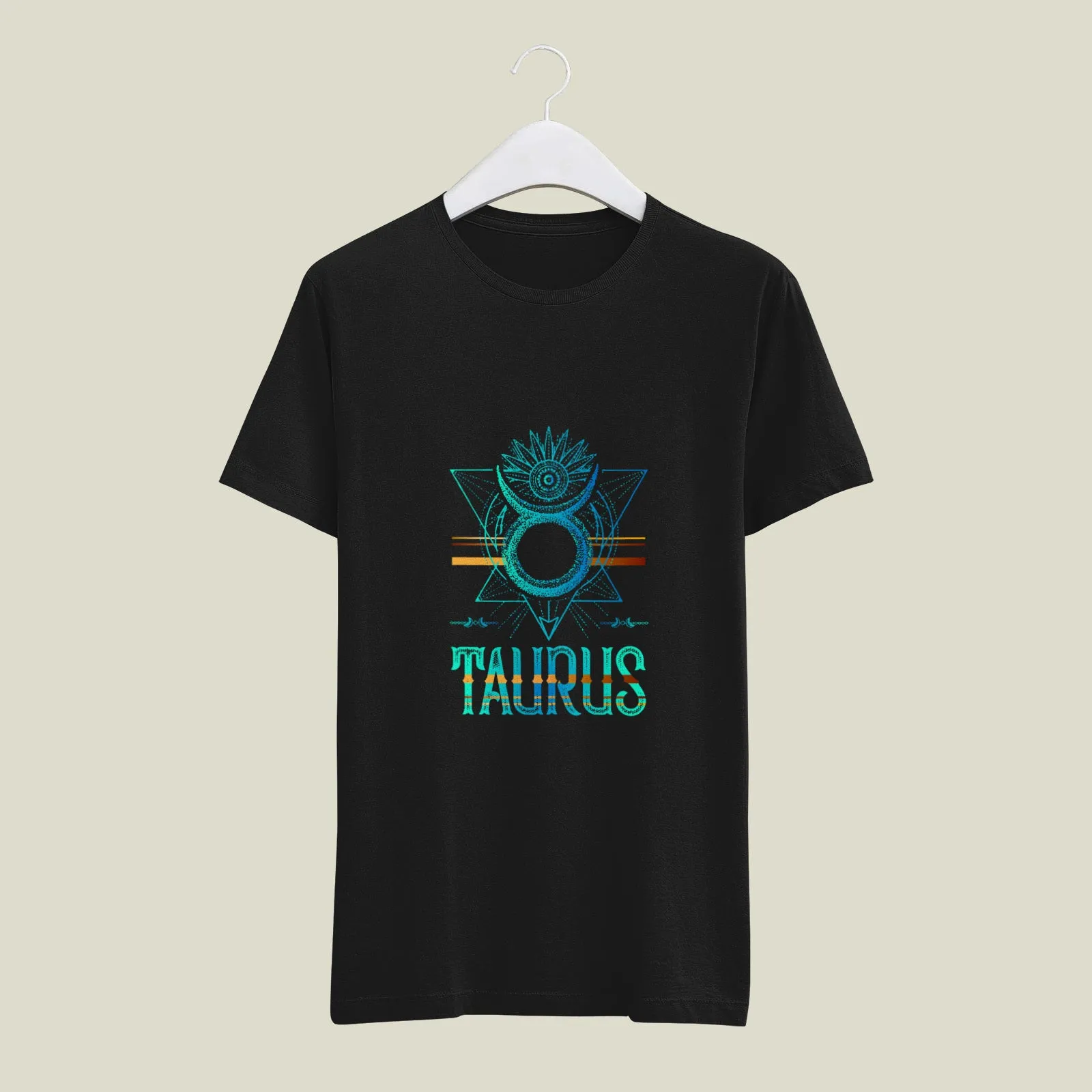 Taurus Zodiac Sign Printed Unisex Half Sleeve T-Shirt