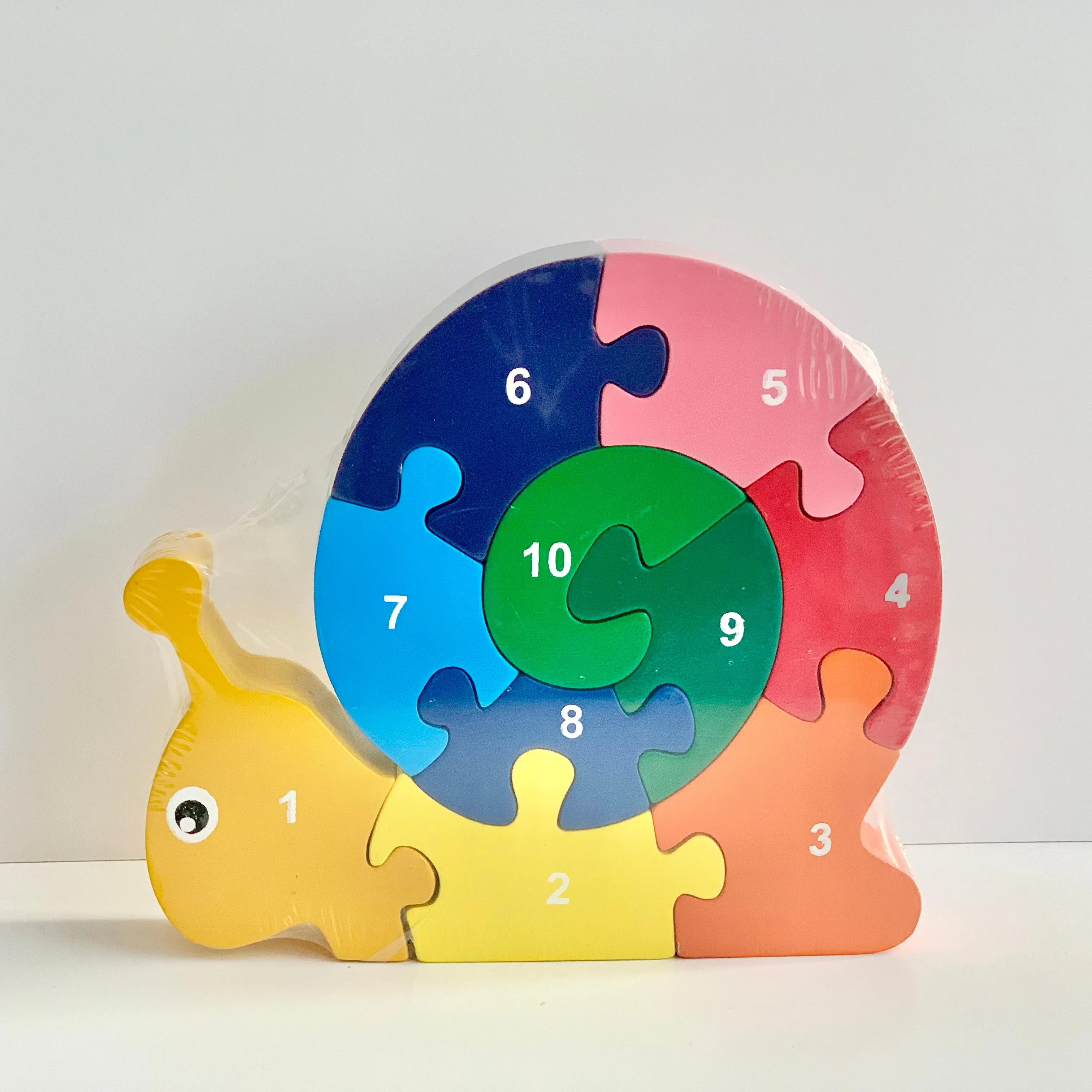 Wooden Rainbow Snail Puzzle