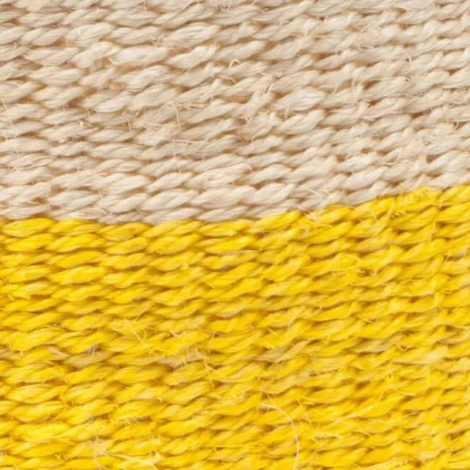 Yellow Colour Block Sisal Basket