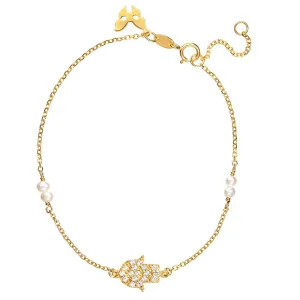 Yellow Gold Hamsa Bracelet