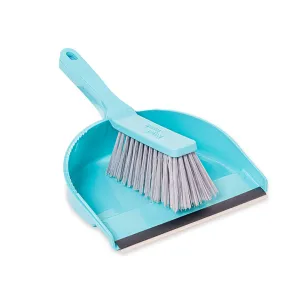 Zidello Dustpan with Brush - Hand Broom and Scoop Dustpan Set [Turquoise]